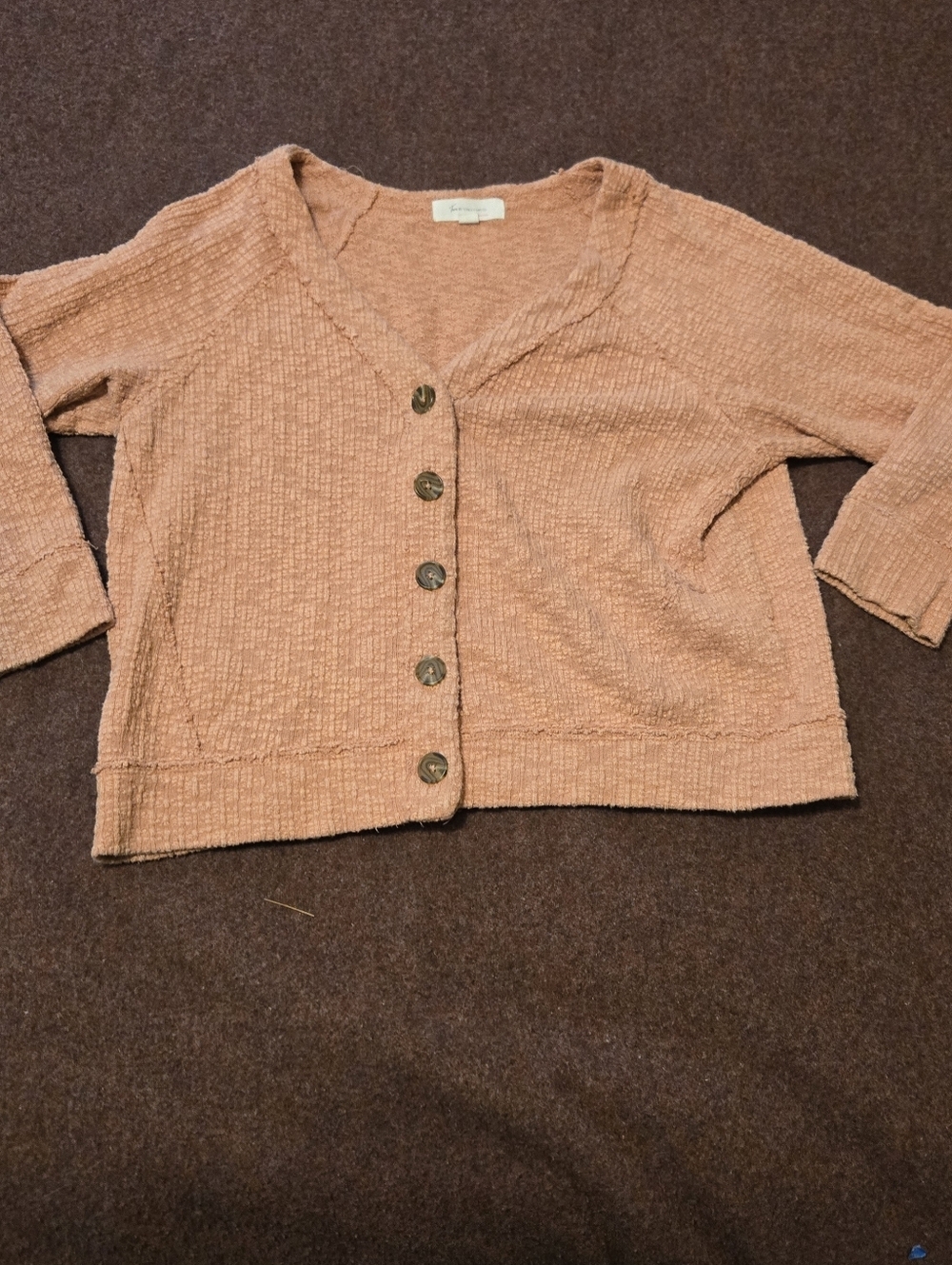 Two By Vince Camuto Coral Crop Textured Jacket Shirt Size XL